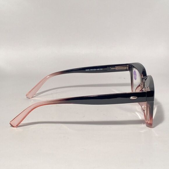 1327 Claudia 1.5 Black Pink Gadient Oversize Reading Glasses Square Concave NWT - Picture 6 of 9